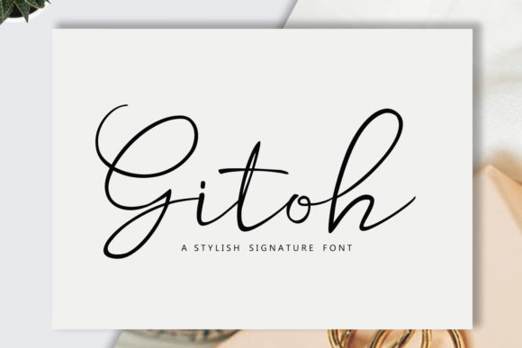 Gitoh: A Thin Script Font for Elegant Editorial Design