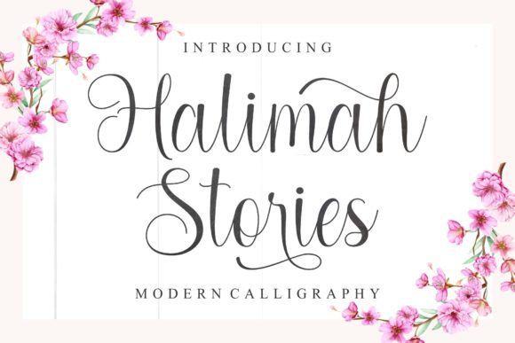 Halimah Stories: Elegant Script Font for Crafters
