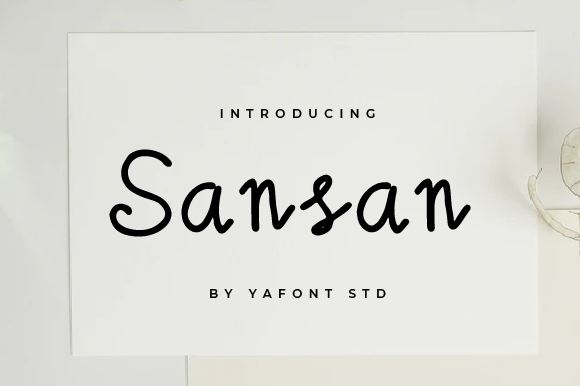 Sansan: A Delicate Handwritten Font for Crafters