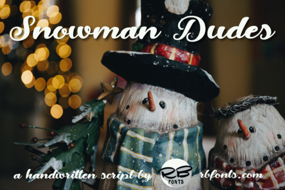Snowman Dudes: Bold Script Font for Web Design