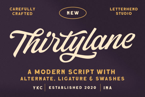 Thirtylane: A Bold Vintage Handwritten Font for Branding